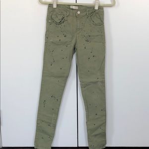 Green Splattered Jeans